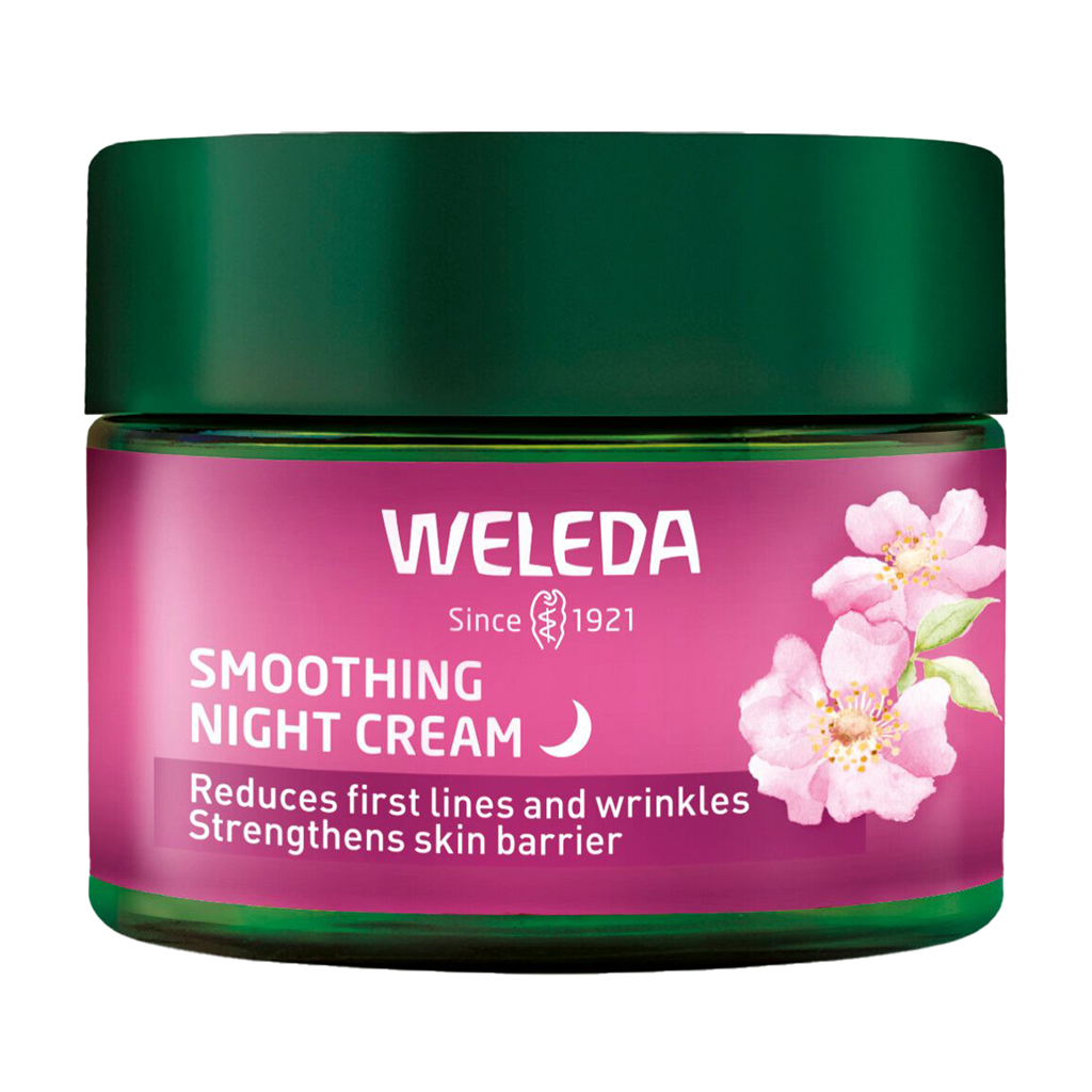Розгладжувальний нічний крем для обличчя Weleda Smoothing Night Cream з дикою трояндою та білим чаєм, 40 мл